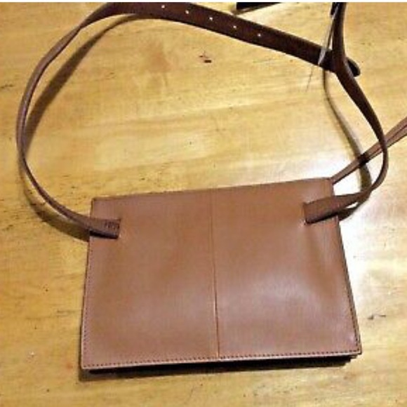 New $218 FRYE Tan Leather Braid BELT Remove BAG XL - Picture 2 of 13